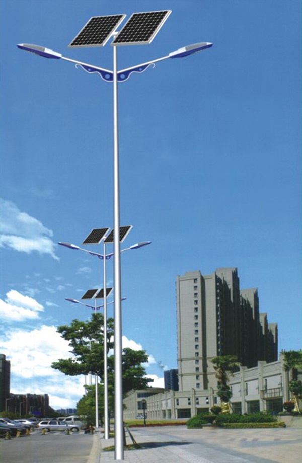 双头太阳能路灯 100W太阳能路灯 j9九游会太阳能灯饰有限公司